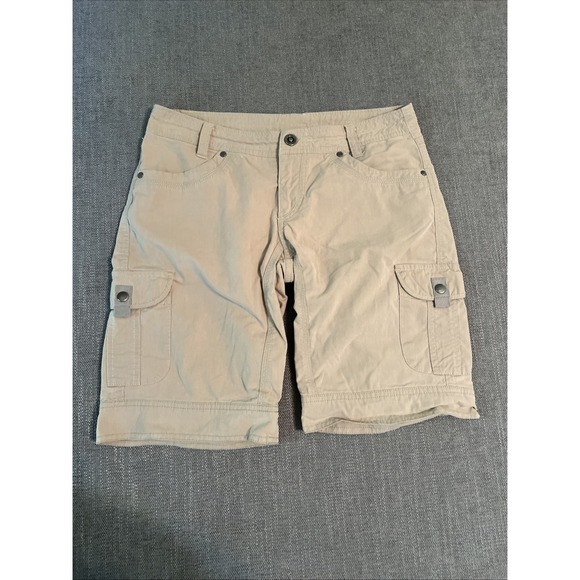 Kuhl Pants - Kuhl Women's SPLASH 10 Inseam Vtg Patinadye Cargo Shorts Beige Sz 6 Hiking